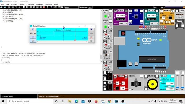 "12" different light patterns using UnoArduSim and arduino Uno board pins 13, 12, 11, AND 10 смотреть онлайн