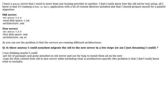 DevOps & SysAdmins: Need to move a debian server from i686 to x86_64 architecture (2 Solutions!!) смотреть онлайн