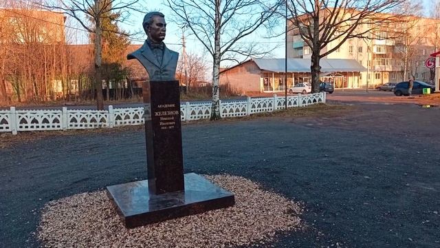 Академик Николай Иванович Железнов в Окуловке (бюст) смотреть онлайн
