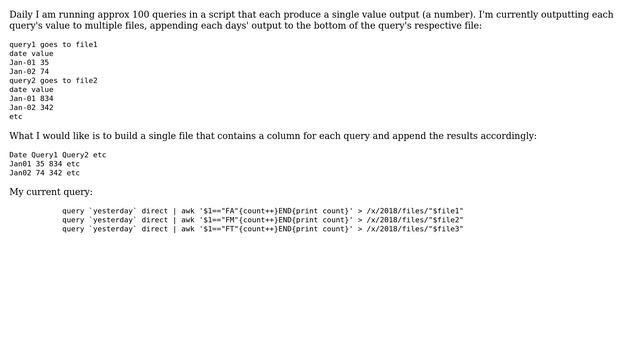 Unix & Linux: Redirect output to specific column in file смотреть онлайн