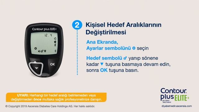 CONTOUR PLUS ELITE Ile Kan şekeri ölçümü Yapmak | CONTOUR PLUS ELITE | Mg/dl | Türkiye (tr_TR)