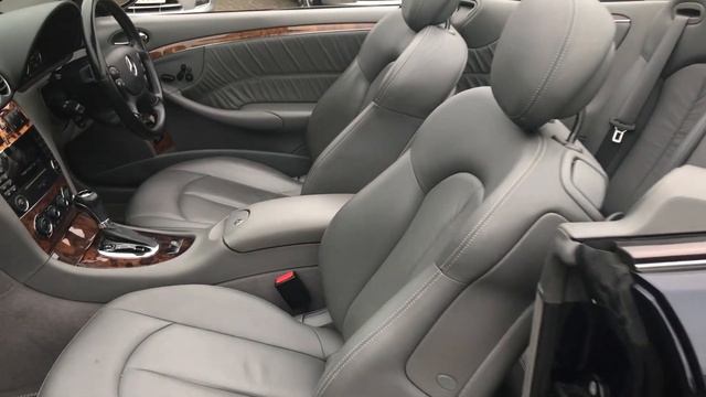 0555 Mercedes CLK 1.8 200 Kompressor Avantgarde Power Roof Convertible Azure Blue 84K FSH Last 11yr смотреть онлайн