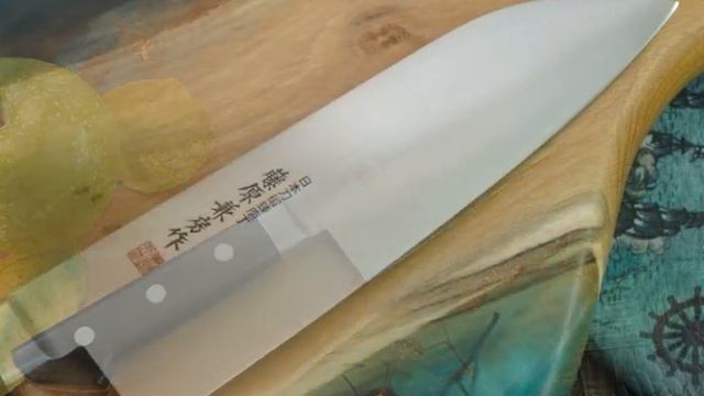 Японский кухонный нож Fujiwara Kanefusa FKM Santoku 180 мм