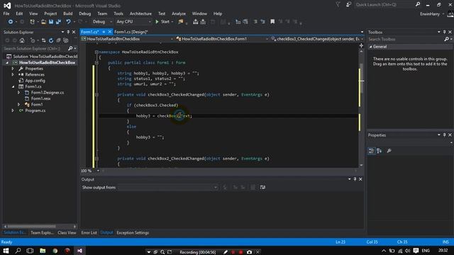 Tutorial 6: Cara menggunakan CheckBox dan RadioButton C# (Indonesia) смотреть онлайн