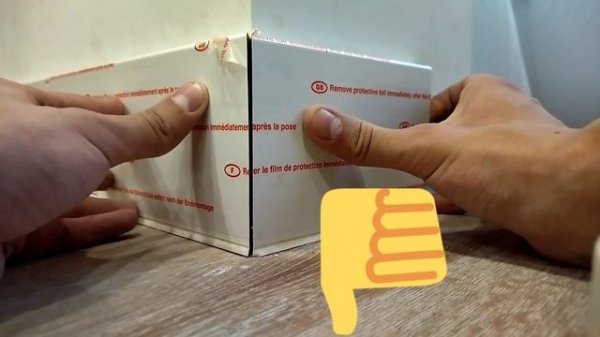 Монтаж плинтуса MDF