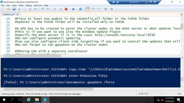Cluster Aware updating with Powershell on Windows Server 2016 смотреть онлайн