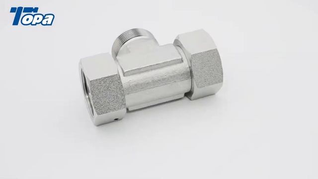 Metric ED Adjustable Assembled Swivel Run Tee 24 Flareless Metric Parallel with EO pipe fitting