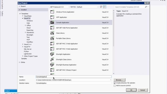 Console Application Setup in Visual Studio 2012 смотреть онлайн