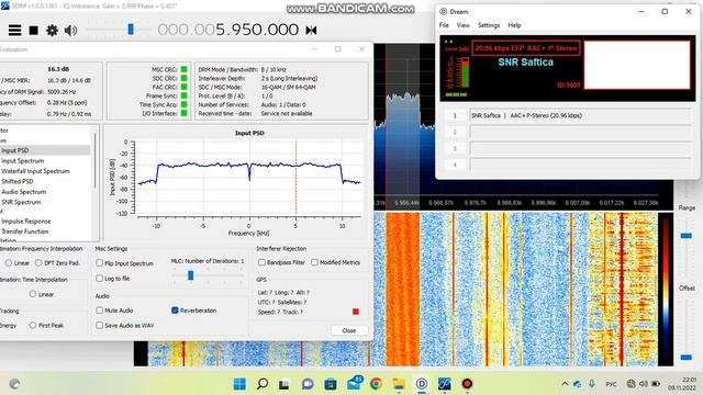 DRM Radio Romania International, 5955 kHz Italian, AAC+ parametric stereo смотреть онлайн