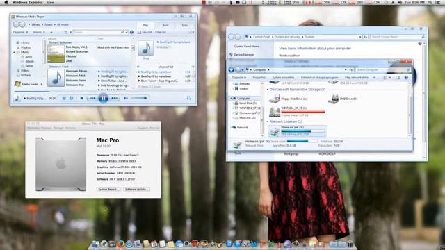 Windows 7 in Coherence mode on Parallel Desktop on OSX/Hackintosh смотреть онлайн