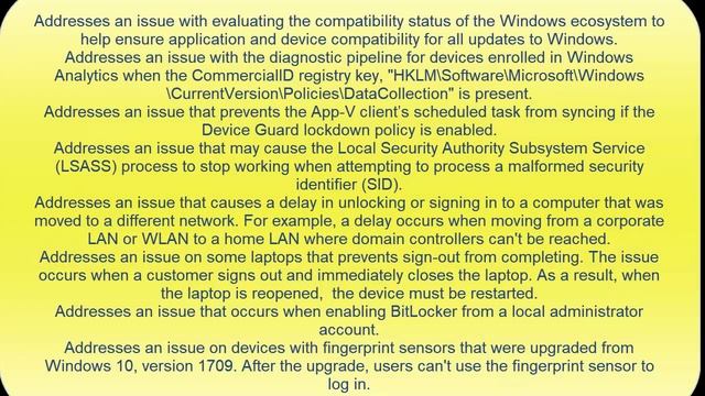 Cumulative Update for Windows 10 Version 1803 for x64 based Systems (KB4458469) смотреть онлайн