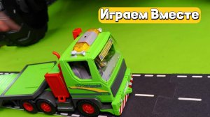 Играем в игрушки ! Строительная техника ! Бульдозер, кран, самосвал ! Лего конструктор !
