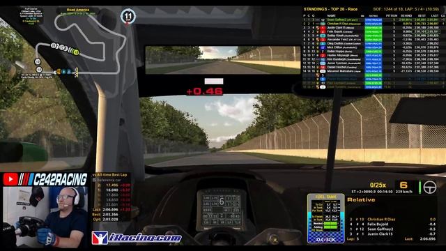 IRacing 🎥 GT3 FANATEC Challenge - Audi R8 LMS EVO II GT3 - Road America || C242Racing@494 🏁 смотреть онлайн
