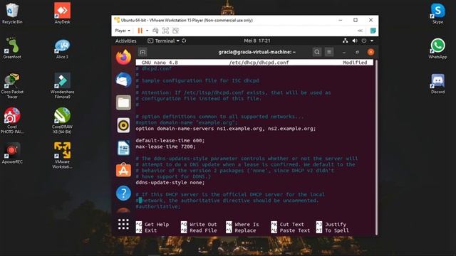 Konfigurasi DHCP Ubuntu 20.04 di VMware смотреть онлайн