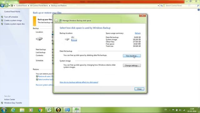 Delete BackUp files - Window 7 смотреть онлайн