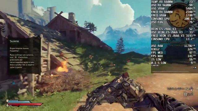 Tiny Tina's Wonderlands - RX 6600M 8GB, E5 2666 V3 e 16GB RAM смотреть онлайн