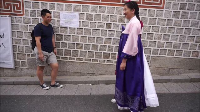 Spinning Down A Hill In A Hanbok.