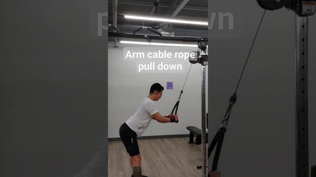 Arm cable rope pull down