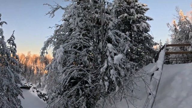Из Санкт-Петербурга в Рускеалу Карелия -35°, 04.01.2024г. Рускеала зимой смотреть онлайн