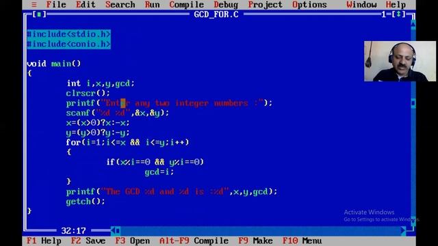 Find GCD of Any Two Numbers Using for loop in C Programming Language смотреть онлайн