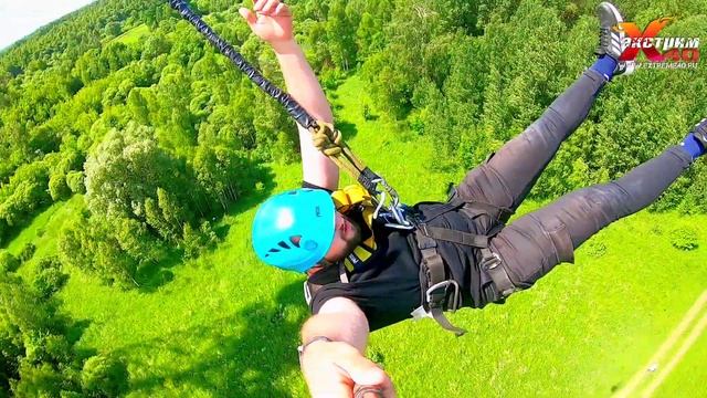 Прыжок с веревкой 65 метров Калуга! Прыгает - Хлыстов Денис! Прыжок с веревки Калуга! смотреть онлайн