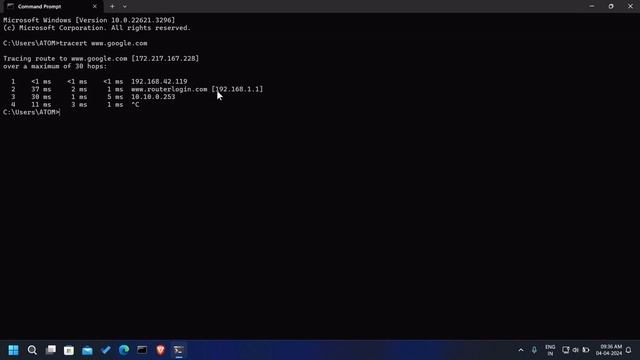 49.3 Do not Resolve the Addresses to Hostname while Tracing the Route in CMD смотреть онлайн