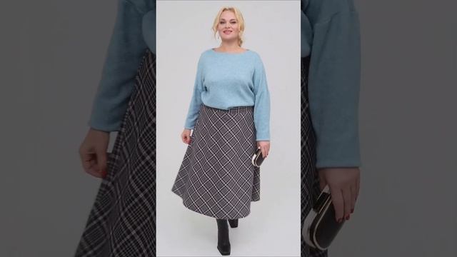 Джемпер (кофта) Swallow 636 Небесно-бирюзовый меланж 52-62