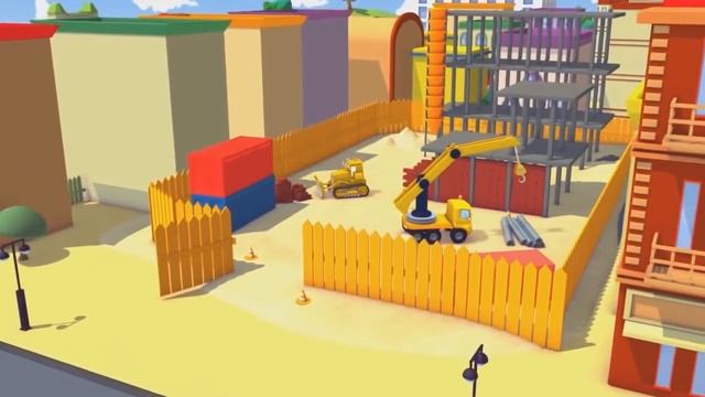 Эвакуатор Том и Такси, Вертолет, Синяя гоночная машина, Кран, Бульдозер мультик для детей смотреть онлайн