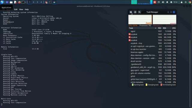 running Geekbench 2022 on Dell Optiplex 7010 Wtih Kali Linux смотреть онлайн