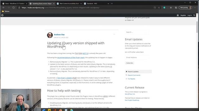 WordPress 5.5 Update Features & a Gotcha and WCAG News for ADA55 and ADA