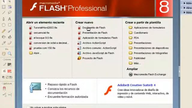 1.- Arrancar macromedia flash 8 смотреть онлайн