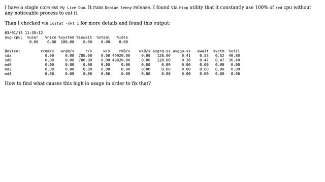 Unix & Linux: NAS: 100% system (kernel) cpu usage смотреть онлайн