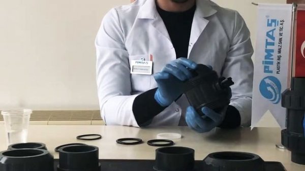 PIMTAŞ U-PVC Double union Ball Valve montage