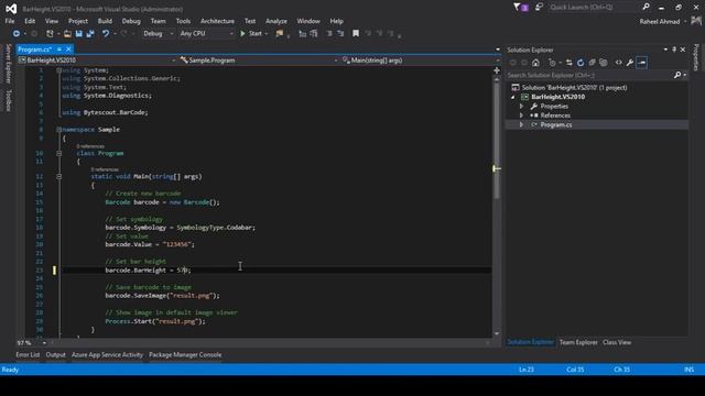 Barcode Height in C# with ByteScout BarCode Generator SDK смотреть онлайн