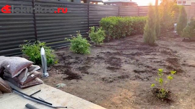 Ландшафтное освещение участка, показываем все этапы монтажа от начала до конца работ смотреть онлайн