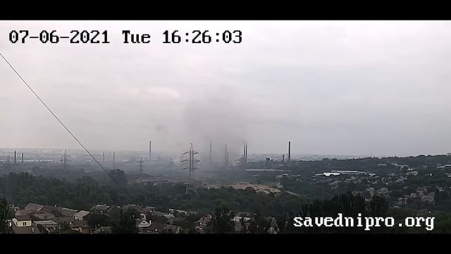 6 июля 2021, Кокосхим, выбросы, Днепр, таймлапс смотреть онлайн