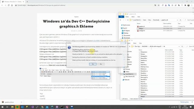 Windows 10'da Dev C++ 'a Graphics.h Ekleme ( How to add Graphics.h library in Dev C++ on Windows 10 смотреть онлайн