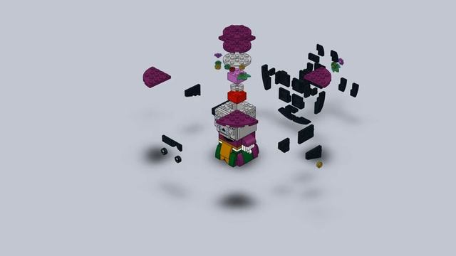 LEGO La Catrina BrickHeadz Solidworks Model Collapse View смотреть онлайн