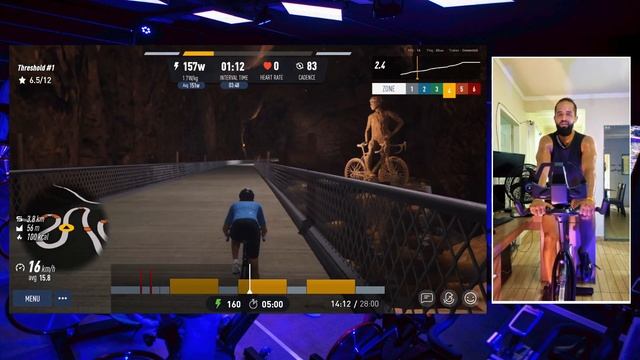 PEDALANDO NO DESERTO, POR 28 MINUTOS, TENSO! | 208 CALORIAS | Lucas Monteiro  - Bikeindoor MyWhoosh