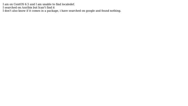 DevOps & SysAdmins: Unable to find localedef command on centos6 смотреть онлайн