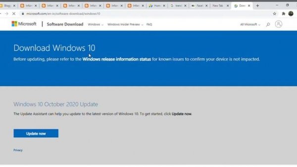 how to download media Creation tool from official Microsoft website.