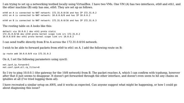 IP Forwarding not working in VirtualBox VM смотреть онлайн