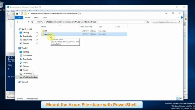 Step by Step How to Mapping Network Drive to Azure File Storage in Microsoft Azure смотреть онлайн
