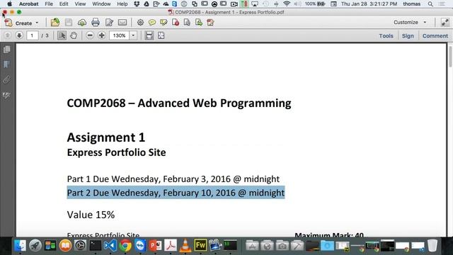 COMP2068 - W2016 - Lesson 3 - Part 2 - Recording