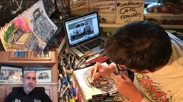 Continuous Car Drawings #262: Jaguar Mk I - BUY 1 With Grant Williams