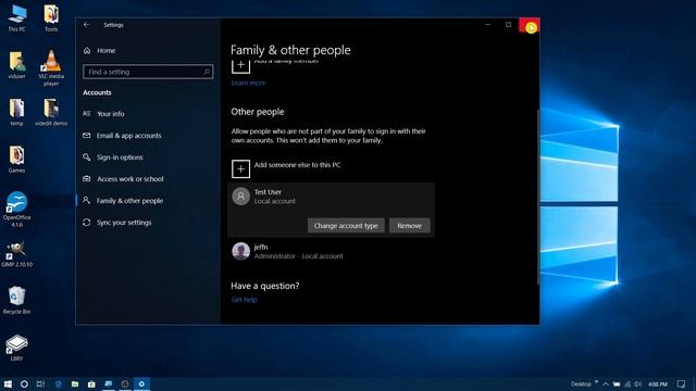 Nerd Tube 0040 - Create a new user account in Windows 10 смотреть онлайн