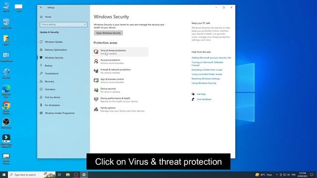 virus and threat protection windows 10 / how to turn on virus and threat protection in windows 10 смотреть онлайн