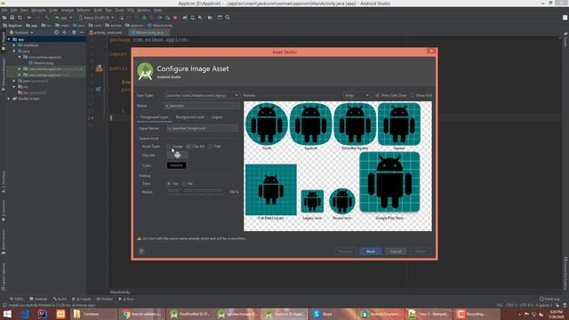 how to change app icon in android studio tutorial 2020 смотреть онлайн