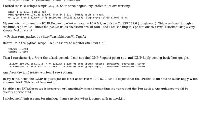 How do I forward traffic between Tun device and eth0? смотреть онлайн