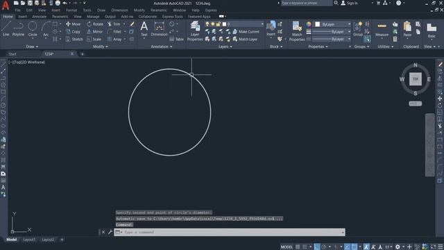 AUTOCAD 2021 || 2 POINT CIRCLE & 3 POINT CIRCLE смотреть онлайн